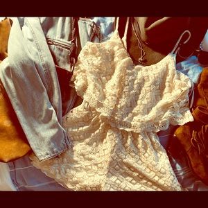 Off white Lace Romper